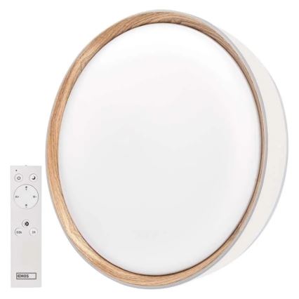 Ρυθμιζόμενο φωτιστικό οροφής LED ILVI LED/45W/230V 2700-6500K διάμ. 50 cm λευκό/μπεζ + τηλεχειριστήριο