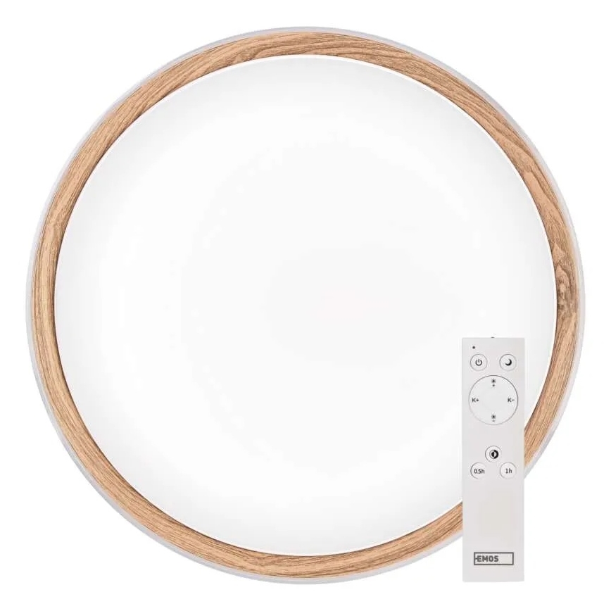 Ρυθμιζόμενο φωτιστικό οροφής LED ILVI LED/45W/230V 2700-6500K διάμ. 50 cm λευκό/μπεζ + τηλεχειριστήριο