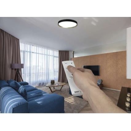 Ρυθμιζόμενο LED φωτιστικό οροφής ILVI LED/45W/230V 2700-6500K Ø 50 εκ. μαύρο/ορείχαλκο + τηλεχειριστήριο