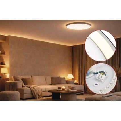 Ρυθμιζόμενο LED φωτιστικό οροφής ILVI LED/45W/230V 2700-6500K Ø 50 εκ. μαύρο/ορείχαλκο + τηλεχειριστήριο