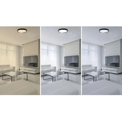 Ρυθμιζόμενο LED φωτιστικό οροφής ILVI LED/45W/230V 2700-6500K Ø 50 εκ. μαύρο/ορείχαλκο + τηλεχειριστήριο