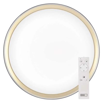Ρυθμιζόμενο LED φωτιστικό οροφής ILVI LED/45W/230V 2700-6500K Ø 50 εκ. μαύρο/ορείχαλκο + τηλεχειριστήριο