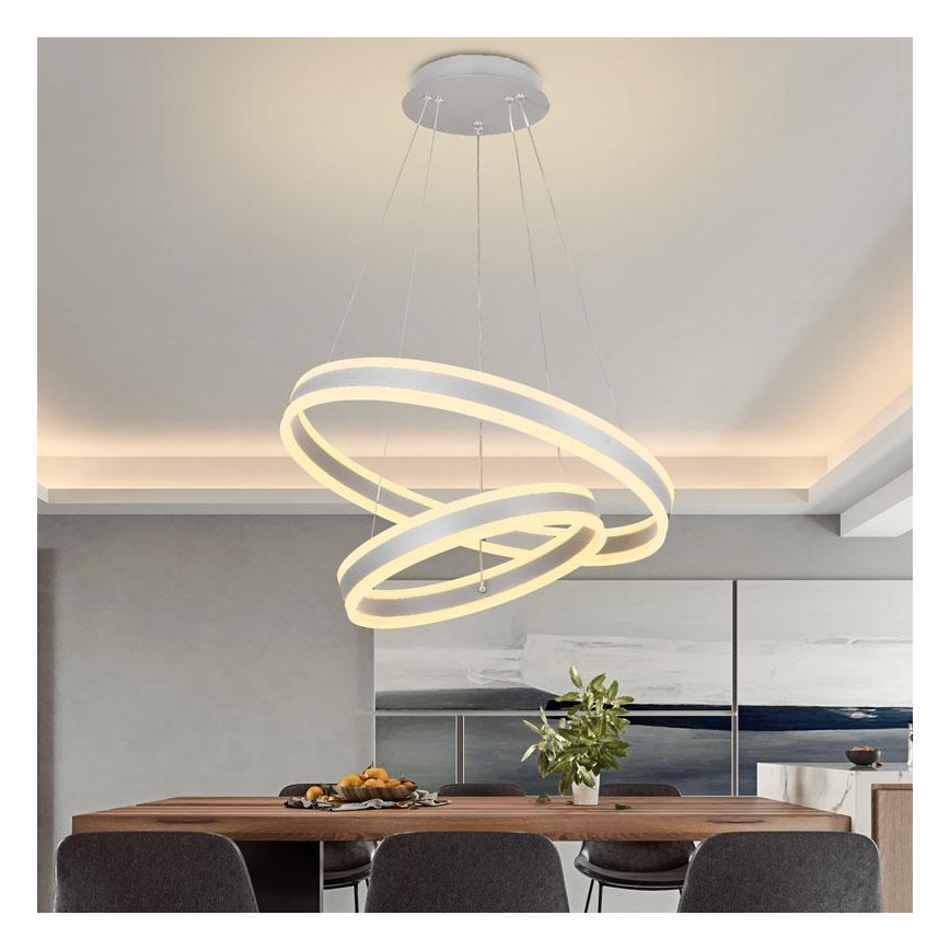 Ρυθμιζόμενο LED φωτιστικό οροφής με καλώδιο LED/135W/230V 3000-6500K διάμ. 60 εκ. + τηλεχειριστήριο