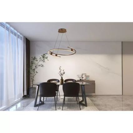 Ρυθμιζόμενο LED φωτιστικό οροφής με καλώδιο LED/50W/230V 3000-6500K διάμετρος 60 εκ. + τηλεχειριστήριο