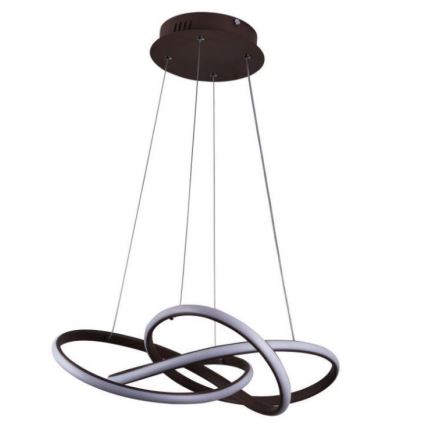 Ρυθμιζόμενο LED φωτιστικό οροφής με καλώδιο LED/65W/230V 3000-6500K διάμ. 48 εκ. καφέ + τηλεχειριστήριο