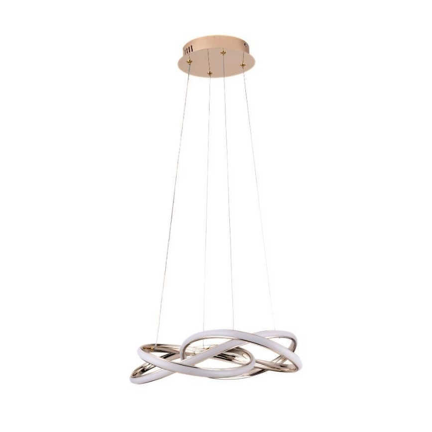 LED Ρυθμιζόμενο φωτιστικό οροφής με καλώδιο LED/65W/230V 3000-6500K διάμ. 48 εκ. χρυσό + τηλεχειριστήριο