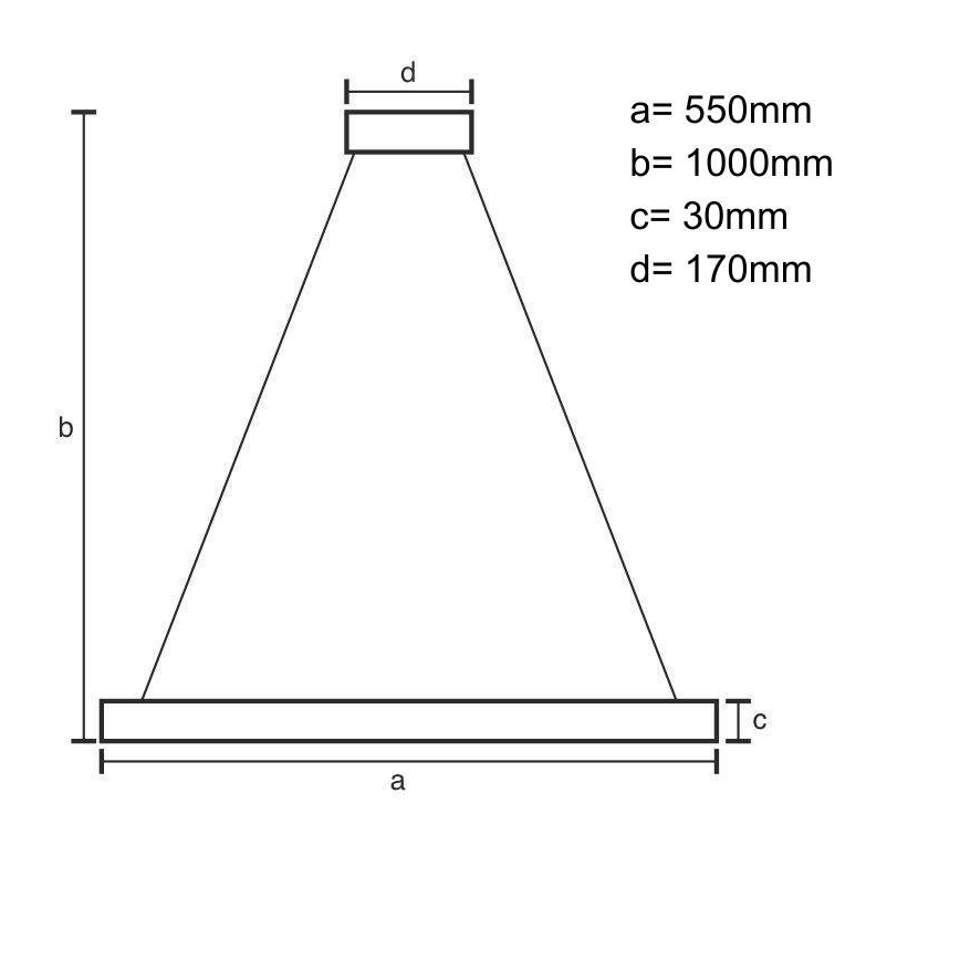 LED Ρυθμιζόμενο φωτιστικό οροφής με καλώδιο LED/70W/230V 3000-6500K διάμ. 55 εκ. λευκό + τηλεχειριστήριο