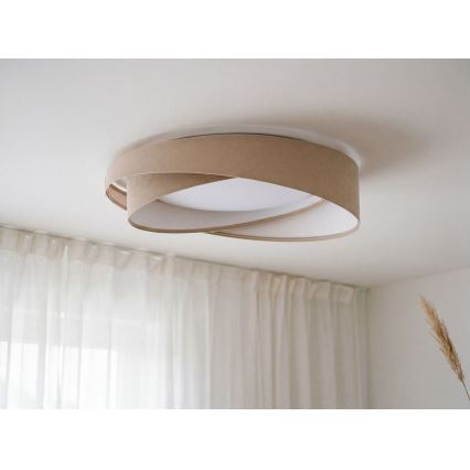 Ρυθμιζόμενο φωτιστικό οροφής LED SMART GALAXY MODERN LED/24W/230V 3000-6500K Ø 55 εκ. μπεζ/λευκό + με τηλεχειριστήριο
