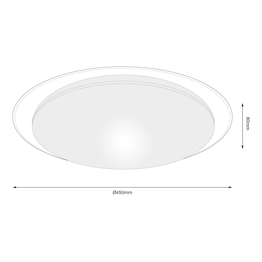 Ρυθμιζόμενο LED φωτιστικό οροφής SONIC LED/35W/230V 3000–6000K Ø 45 εκ. λευκό + τηλεχειριστήριο