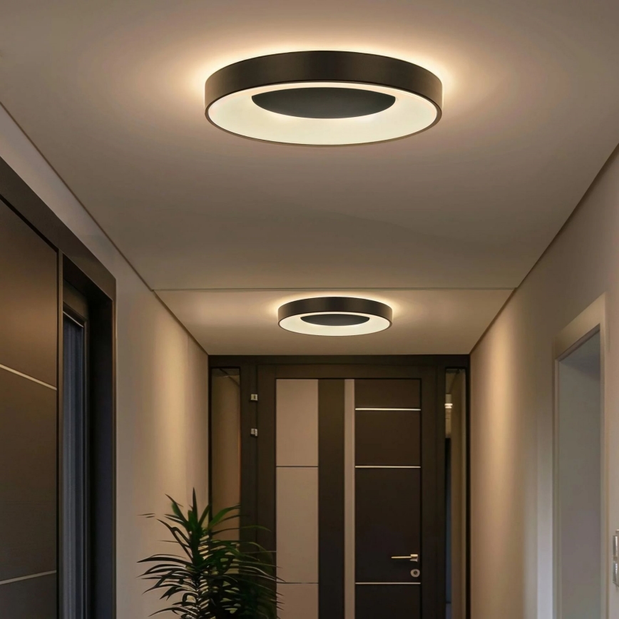 Ρυθμιζόμενο LED φωτιστικό οροφής για μπάνιο WITOLD LED/48W/230V Ø 38,5 cm 3000-6000K IP44 + τηλεχειριστήριο