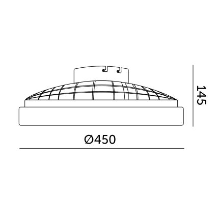 Ρυθμιζόμενο φωτιστικό οροφής LED με ανεμιστήρα VENTELUX LED/24W/230V 3000/4000/6500K διάμ. 45 cm λευκό + τηλεχειριστήριο