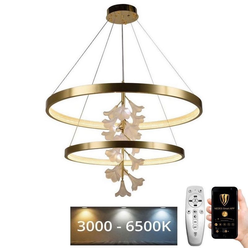 Ρυθμιζόμενο LED φωτιστικό οροφής με καλώδιο LED/100W/230V 3000-6500K + τηλεχειριστήριο