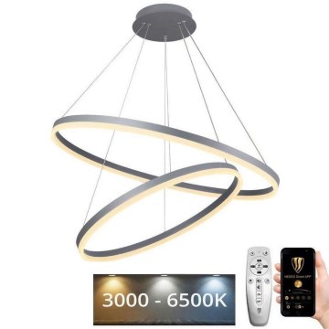 Ρυθμιζόμενο LED φωτιστικό οροφής με καλώδιο LED/100W/230V 3000-6500K διάμ. 80 εκ. + τηλεχειριστήριο