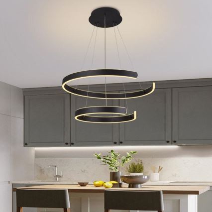 Ρυθμιζόμενο LED φωτιστικό οροφής με καλώδιο LED/120W/230V 3000-6500K διάμετρος 60 εκ. + τηλεχειριστήριο