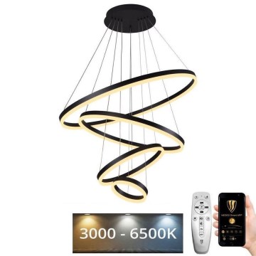 Ρυθμιζόμενο LED φωτιστικό οροφής με καλώδιο LED/165W/230V 3000-6500K διάμ. 80 εκ. + τηλεχειριστήριο