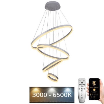 Ρυθμιζόμενο LED φωτιστικό οροφής με καλώδιο LED/165W/230V 3000-6500K διάμ. 80 εκ. + τηλεχειριστήριο