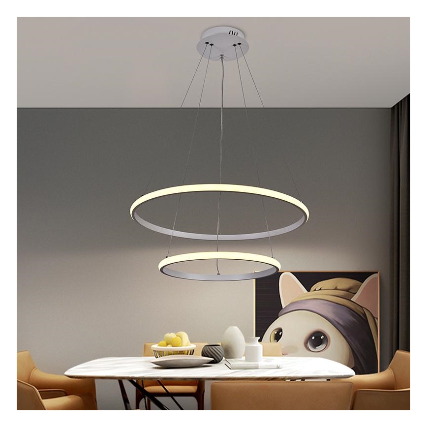 Ρυθμιζόμενο LED φωτιστικό οροφής με καλώδιο LED/75W/230V 3000-6500K Ø 60 εκ. + τηλεχειριστήριο