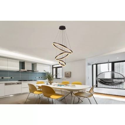 Ρυθμιζόμενο LED φωτιστικό οροφής με καλώδιο LED/85W/230V 3000-6500K διάμ. 60 εκ. + τηλεχειριστήριο