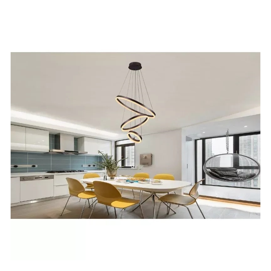 Ρυθμιζόμενο LED φωτιστικό οροφής με καλώδιο LED/85W/230V 3000-6500K διάμ. 60 εκ. + τηλεχειριστήριο