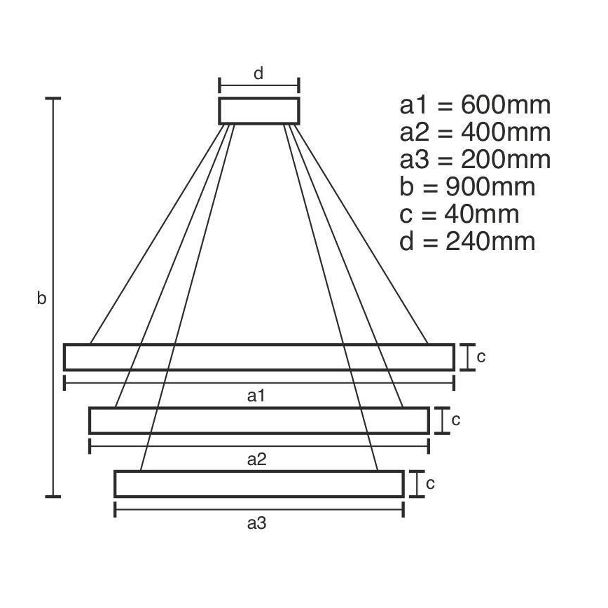 Ρυθμιζόμενο LED φωτιστικό οροφής με καλώδιο LED/85W/230V 3000-6500K διάμ. 60 εκ. + τηλεχειριστήριο