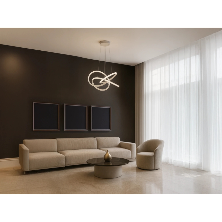 LED Ρυθμιζόμενο κρεμαστό φωτιστικό με καλώδιο ανάρτησης LED/95W/230V 3000-6500K Ø57 cm + τηλεχειριστήριο