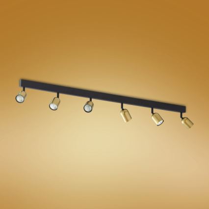 Ρυθμιζόμενο LED RGBW σποτ TOP 6xGU10/6,5W/230V 2700-6500K χρυσό/μαύρο