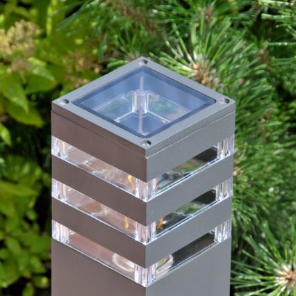 LED RGBW Ρυθμιζόμενη εξωτερική λάμπα TEKSAS 1xE27/9W/230V 2700-6500K Wi-Fi 44 cm IP44 ανθρακί