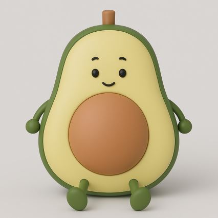 LED ρυθμιζόμενο επαναφορτιζόμενο νυχτερινό φωτιστικό αφής για παιδιά AVOCADO LED/1W/5V 1200 mAh