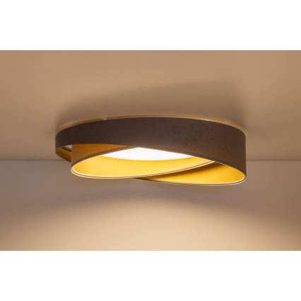 LED Ρυθμιζόμενο φωτιστικό οροφής SMART GALAXY MODERN LED/24W/230V 3000-6500K Ø 55 cm γκρι/μπεζ/χρυσό + τηλεχειριστήριο