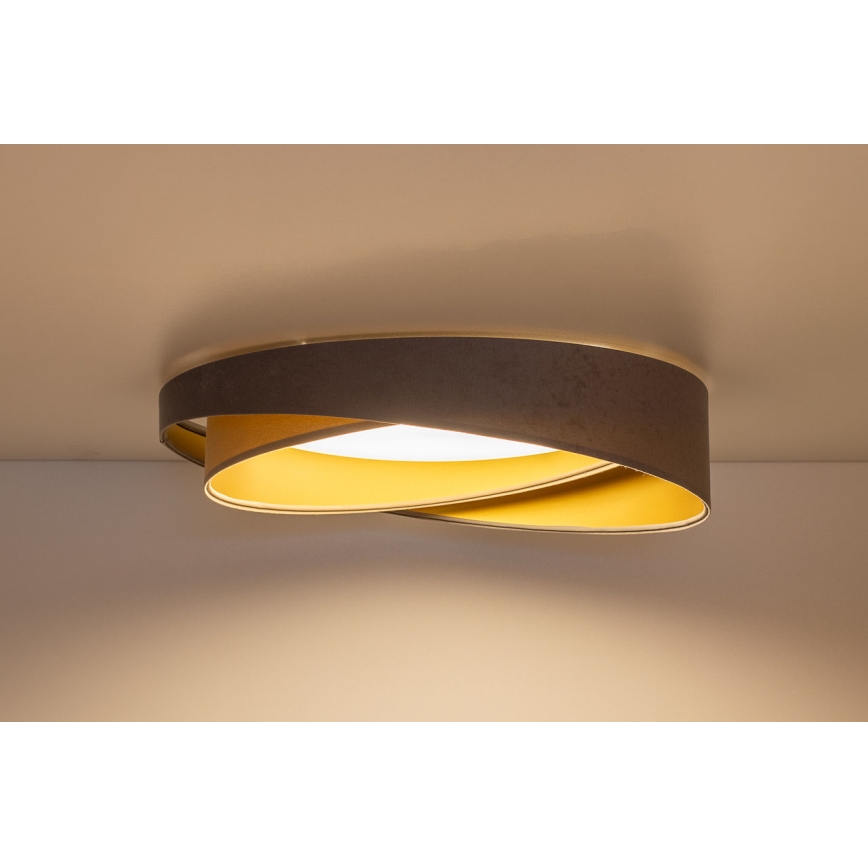 LED Ρυθμιζόμενο φωτιστικό οροφής SMART GALAXY MODERN LED/24W/230V 3000-6500K Ø 55 cm γκρι/μπεζ/χρυσό + τηλεχειριστήριο