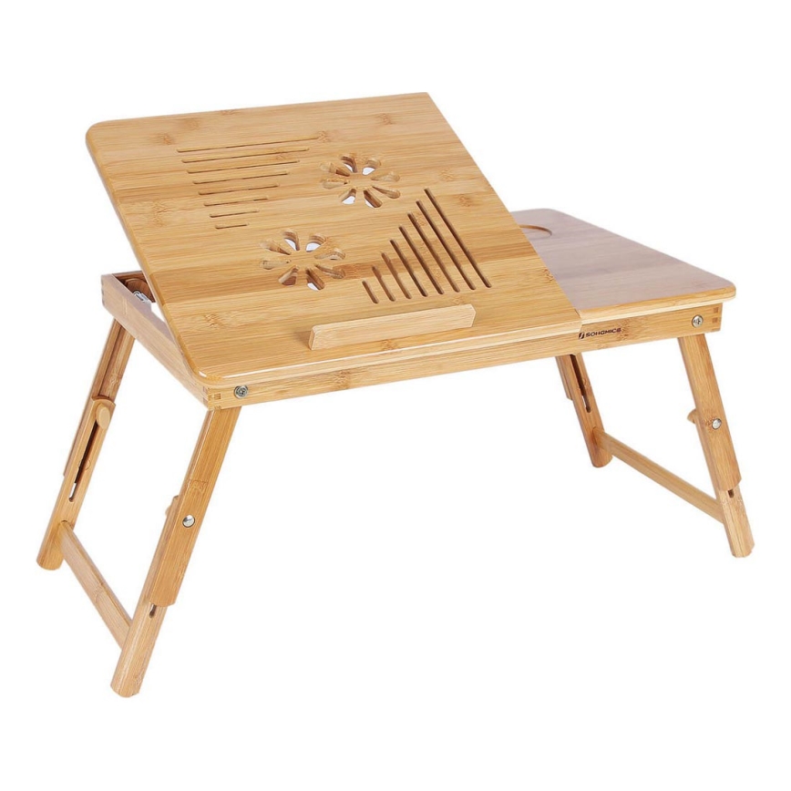 Ρυθμιζόμενο τραπεζάκι υπολογιστή για κρεβάτι LAT, καφέ