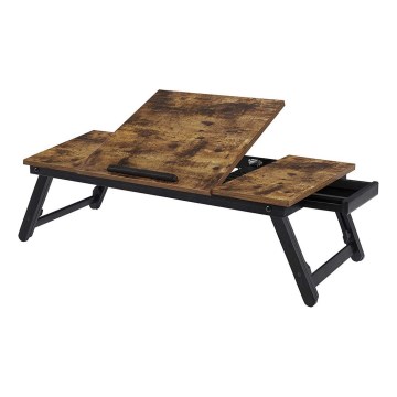 Ρυθμιζόμενο τραπεζάκι υπολογιστή για κρεβάτι LAT καφέ/μαύρο