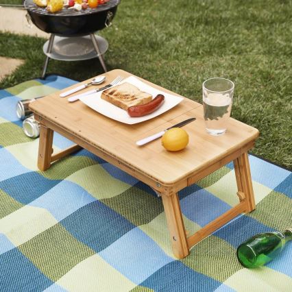 Ρυθμιζόμενο τραπεζάκι υπολογιστή για το κρεβάτι LAT καφέ