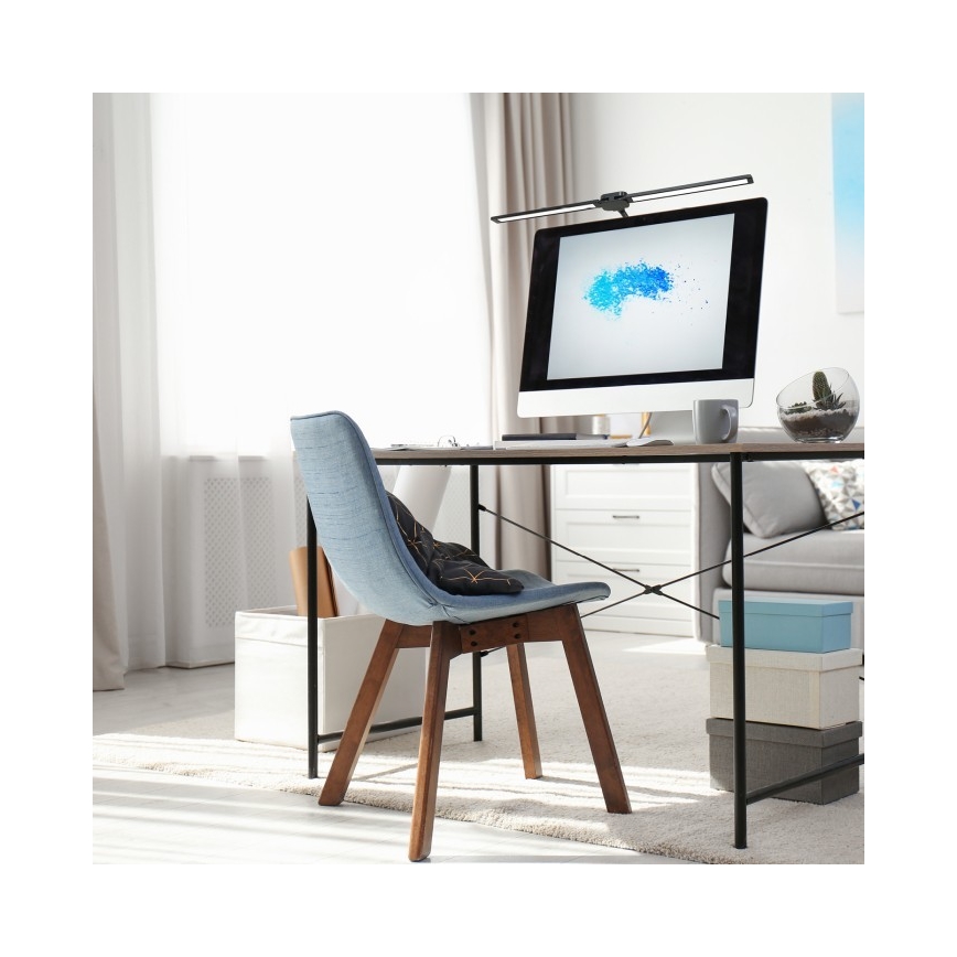 Ρυθμιζόμενο επιτραπέζιο LED φωτιστικό USB TENUIX DUO LED/14W/5V 3000-6000K μαύρο