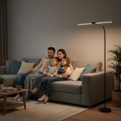 Ρυθμιζόμενο επιδαπέδιο φωτιστικό TEILO LED/14W/230V 3000/4000/6000K μαύρο