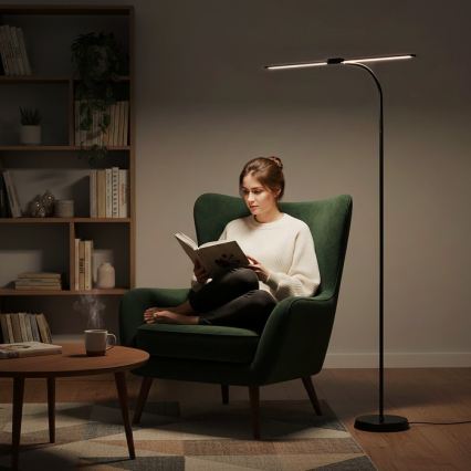 Ρυθμιζόμενο επιδαπέδιο φωτιστικό TEILO LED/14W/230V 3000/4000/6000K μαύρο