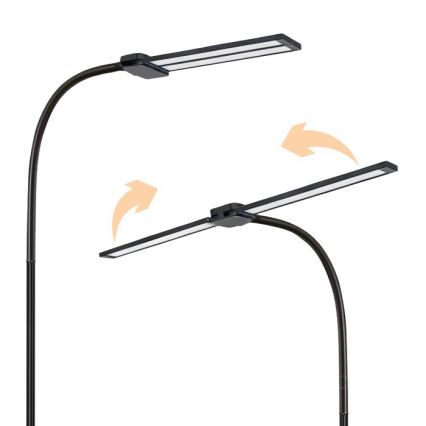 Ρυθμιζόμενο επιδαπέδιο φωτιστικό TEILO LED/14W/230V 3000/4000/6000K μαύρο