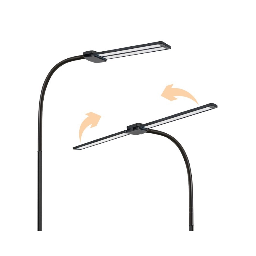 Ρυθμιζόμενο επιδαπέδιο φωτιστικό TEILO LED/14W/230V 3000/4000/6000K μαύρο