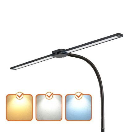 Ρυθμιζόμενο επιδαπέδιο φωτιστικό TEILO LED/14W/230V 3000/4000/6000K μαύρο