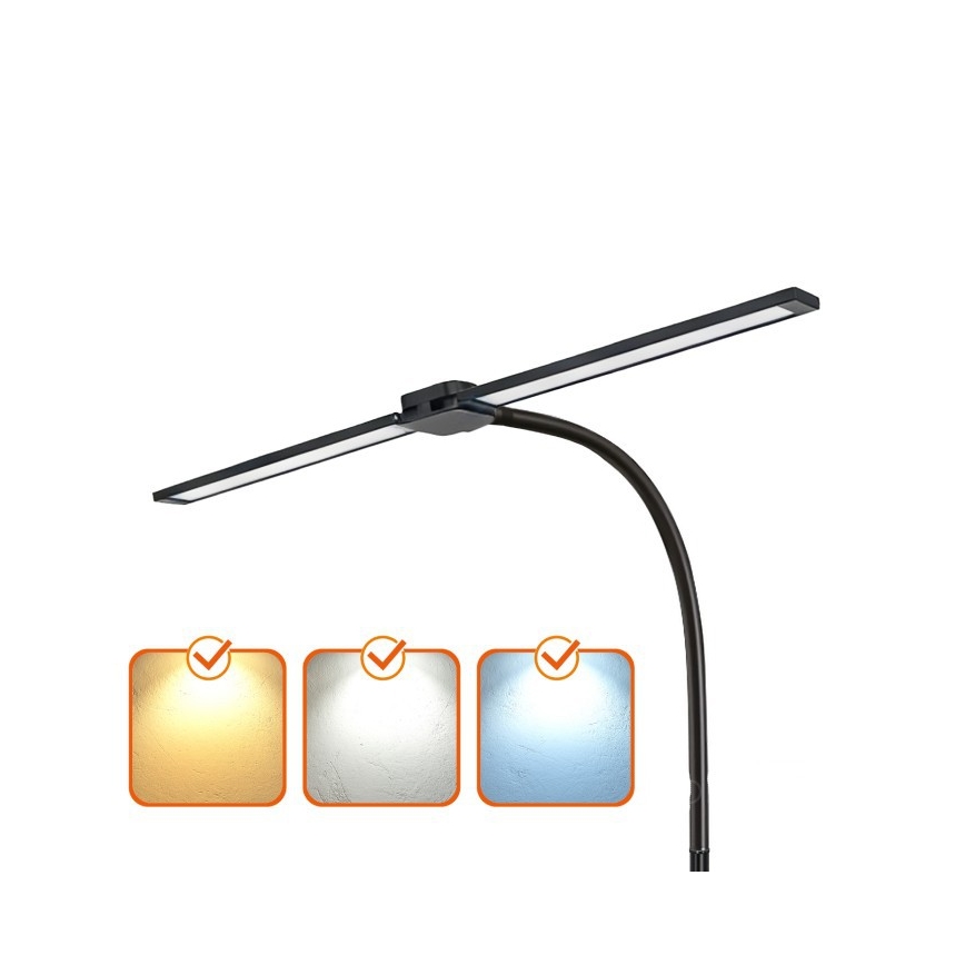 Ρυθμιζόμενο επιδαπέδιο φωτιστικό TEILO LED/14W/230V 3000/4000/6000K μαύρο