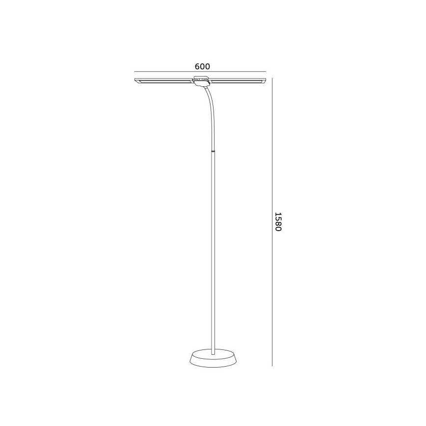 Ρυθμιζόμενο επιδαπέδιο φωτιστικό TEILO LED/14W/230V 3000/4000/6000K μαύρο