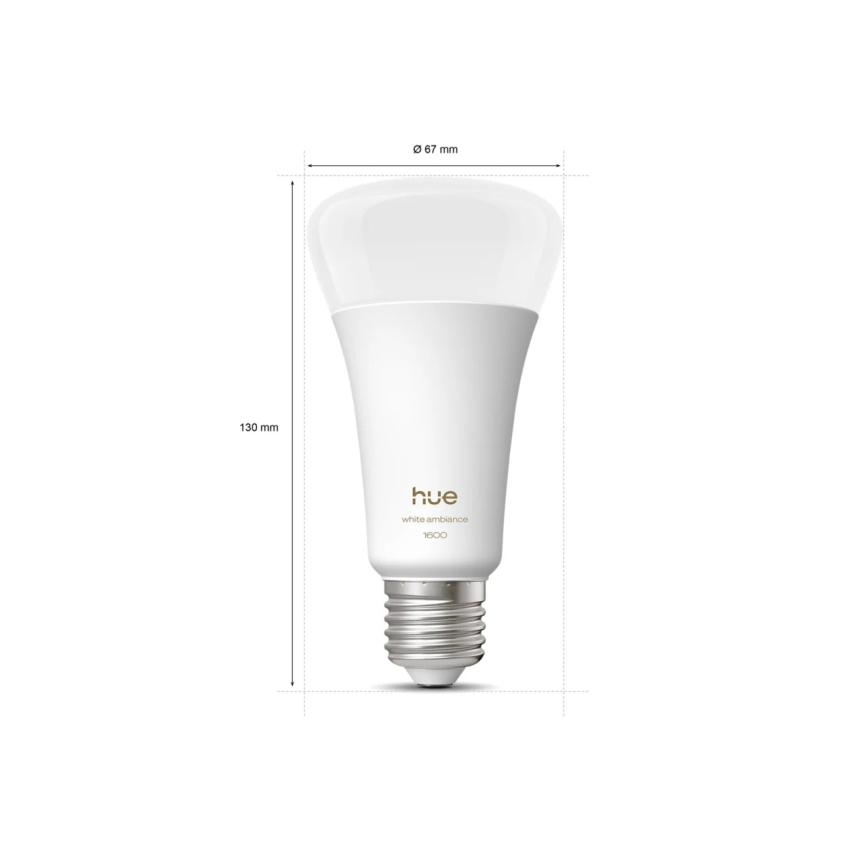 Ρυθμιζόμενος λαμπτήρας LED Philips Hue WHITE AMBIANCE E27/11,8W/230V 1000-20000K