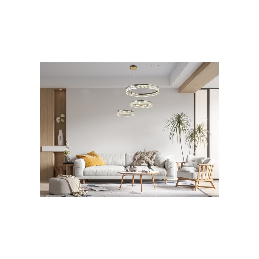 Ρυθμιζόμενος κρυστάλλινος πολυέλαιος σε καλώδιο THALIA LED/120W/230V 3000-6000K + τηλεχειριστήριο