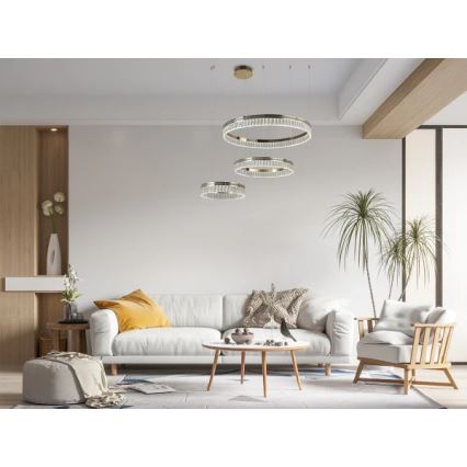 Ρυθμιζόμενος κρυστάλλινος πολυέλαιος σε καλώδιο THALIA LED/120W/230V 3000-6000K + τηλεχειριστήριο