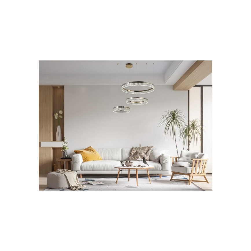 Ρυθμιζόμενος κρυστάλλινος πολυέλαιος σε καλώδιο THALIA LED/120W/230V 3000-6000K + τηλεχειριστήριο