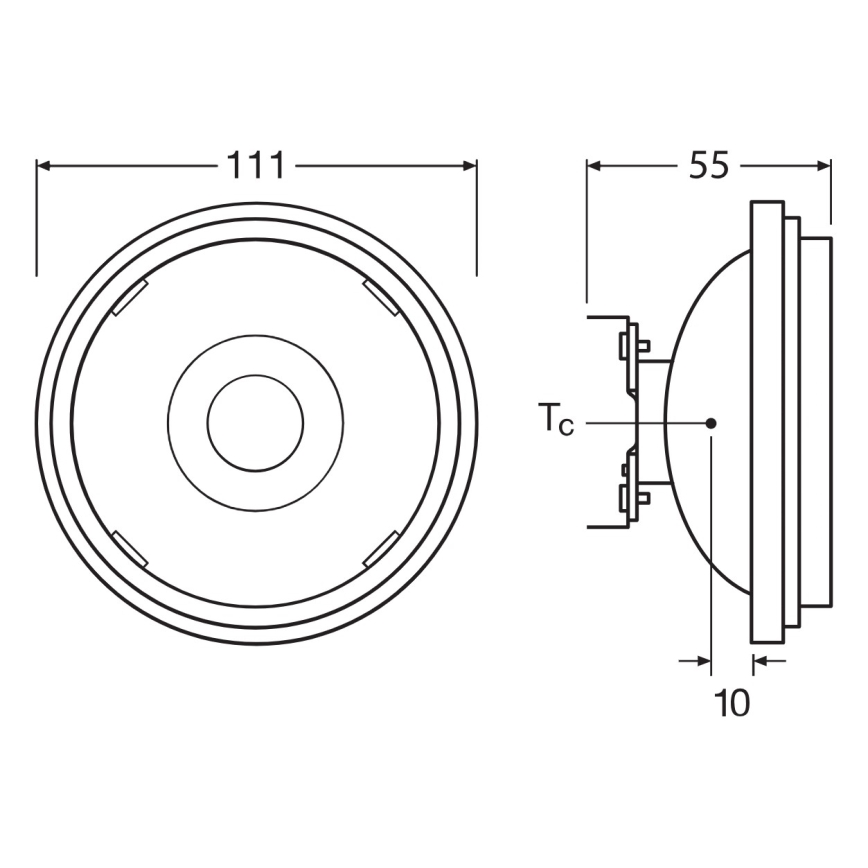 Ρυθμιζόμενος LED λαμπτήρας AR111 G53/13,5W/12V 2700K 24° CRI 97 - Ledvance