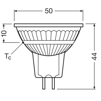 LED ρυθμιζόμενη ανακλαστική λάμπα MR16 GU5,3/6,6W/12V 3000K 36° CRI 97 - Ledvance