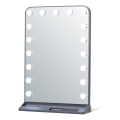 Ρυθμιζόμενος LED καθρέφτης μακιγιάζ HOLLYWOOD LED/18W/230V 3000/4200/6000K γκρι