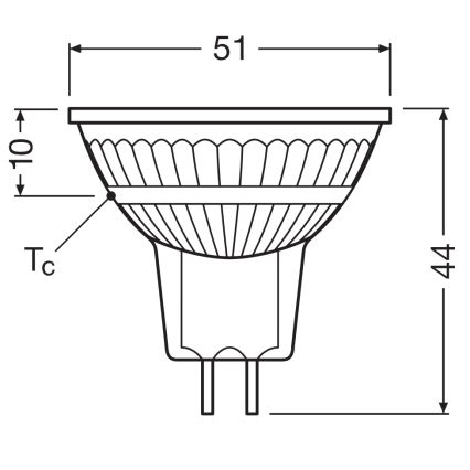 LED Ρυθμιζόμενη προβολική λάμπα MR16 GU5,3/5,3W/12V 3000K 36° CRI 97 - Ledvance
