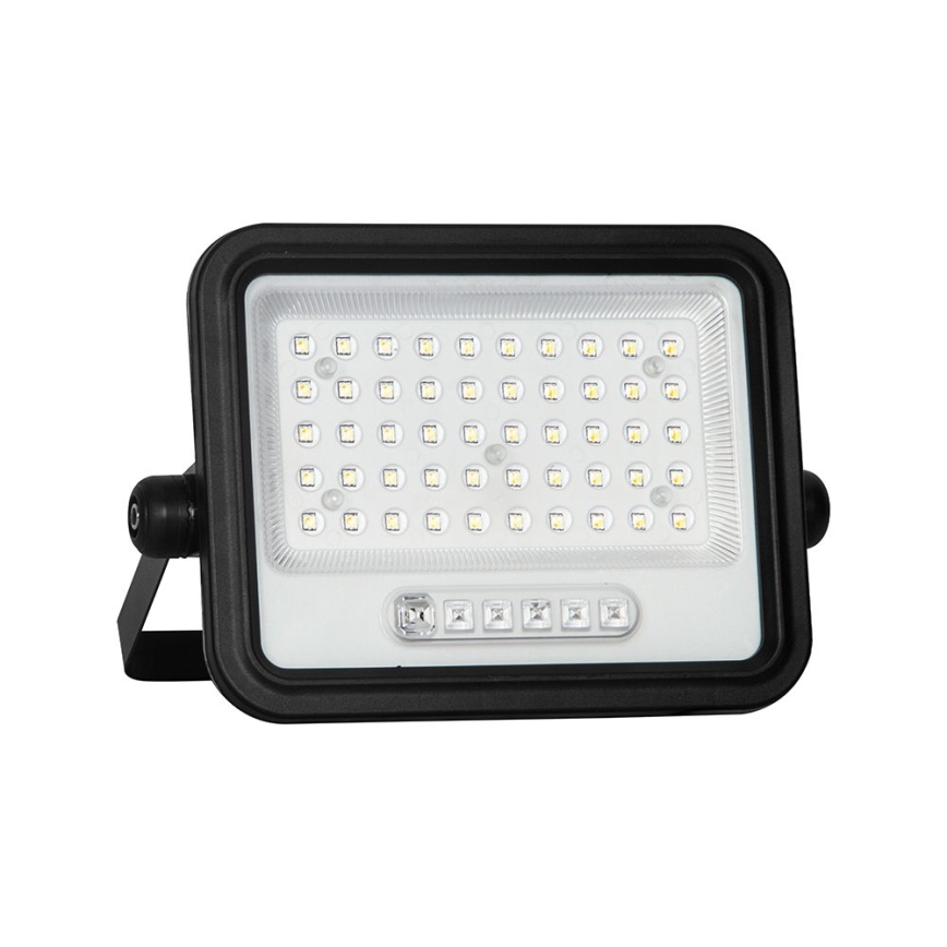 LED Ρυθμιζόμενος ηλιακός προβολέας LED/100W/3,2V 2000-8000K IP65 5000 mAh μαύρο + τηλεχειριστήριο